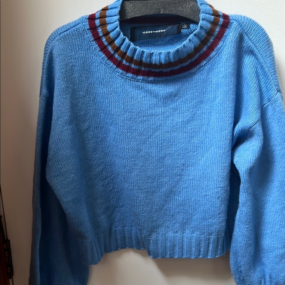 Code Mode Blue Striped Women's Sweater